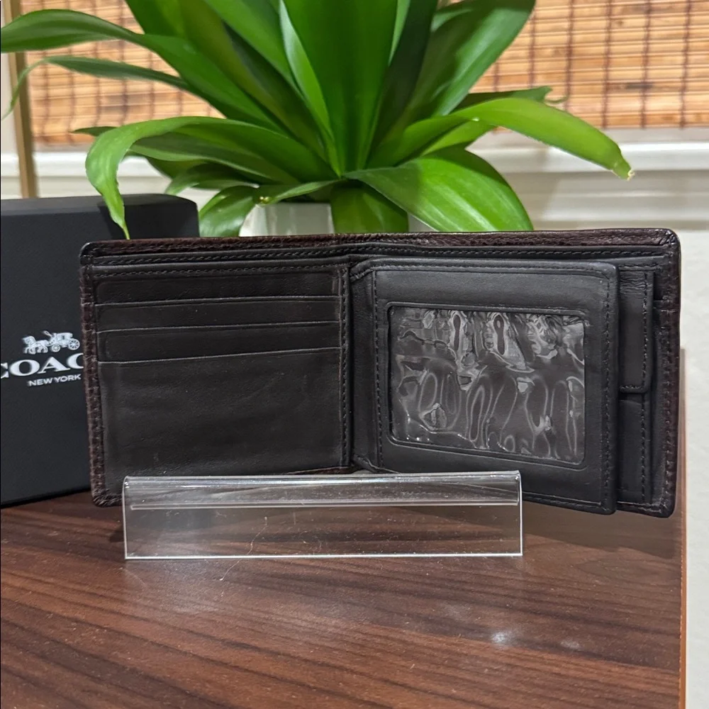 Coach Dark Brown Leather Wallet